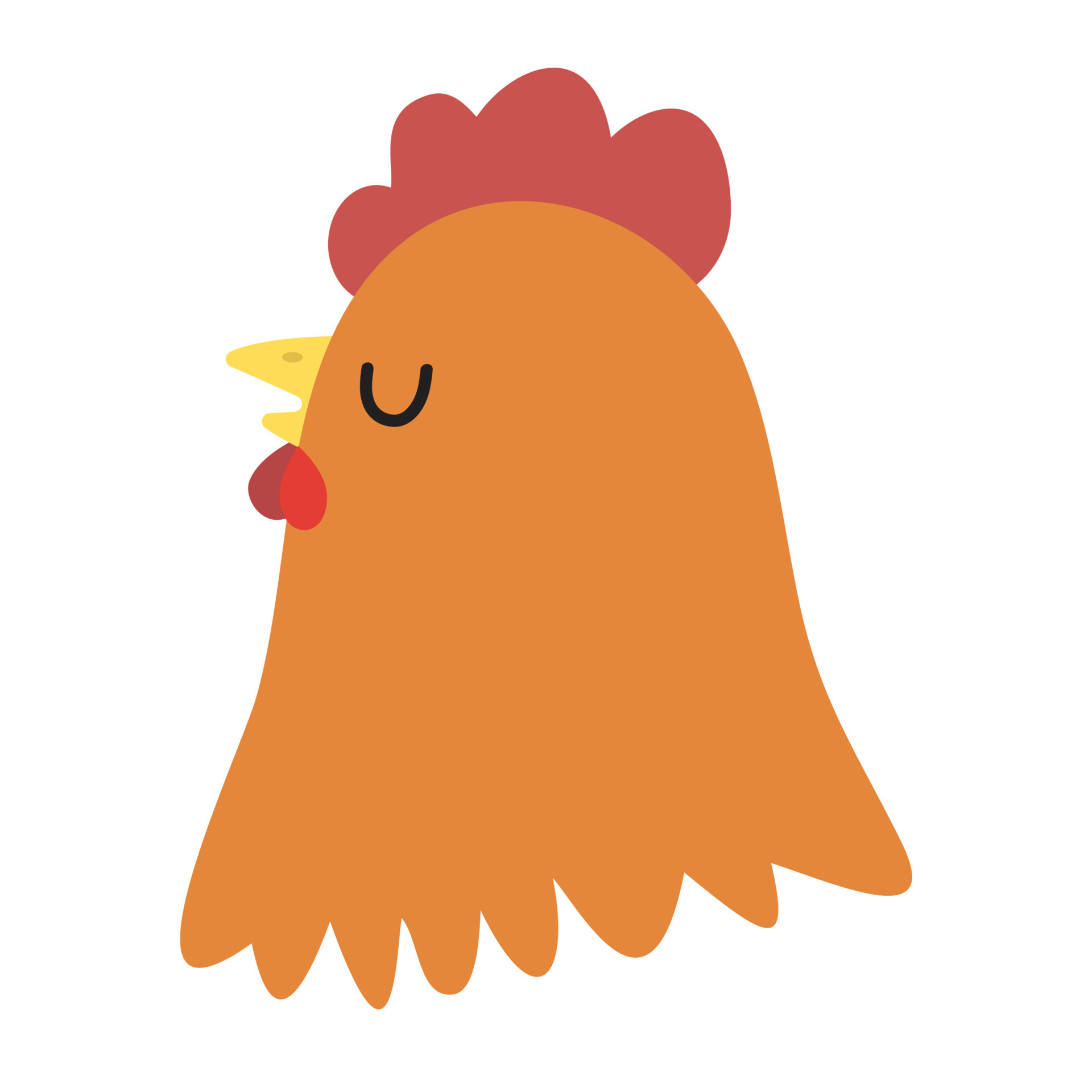 ícone de vetor de desenho de cabeça de galinha 12626557 Vetor no
